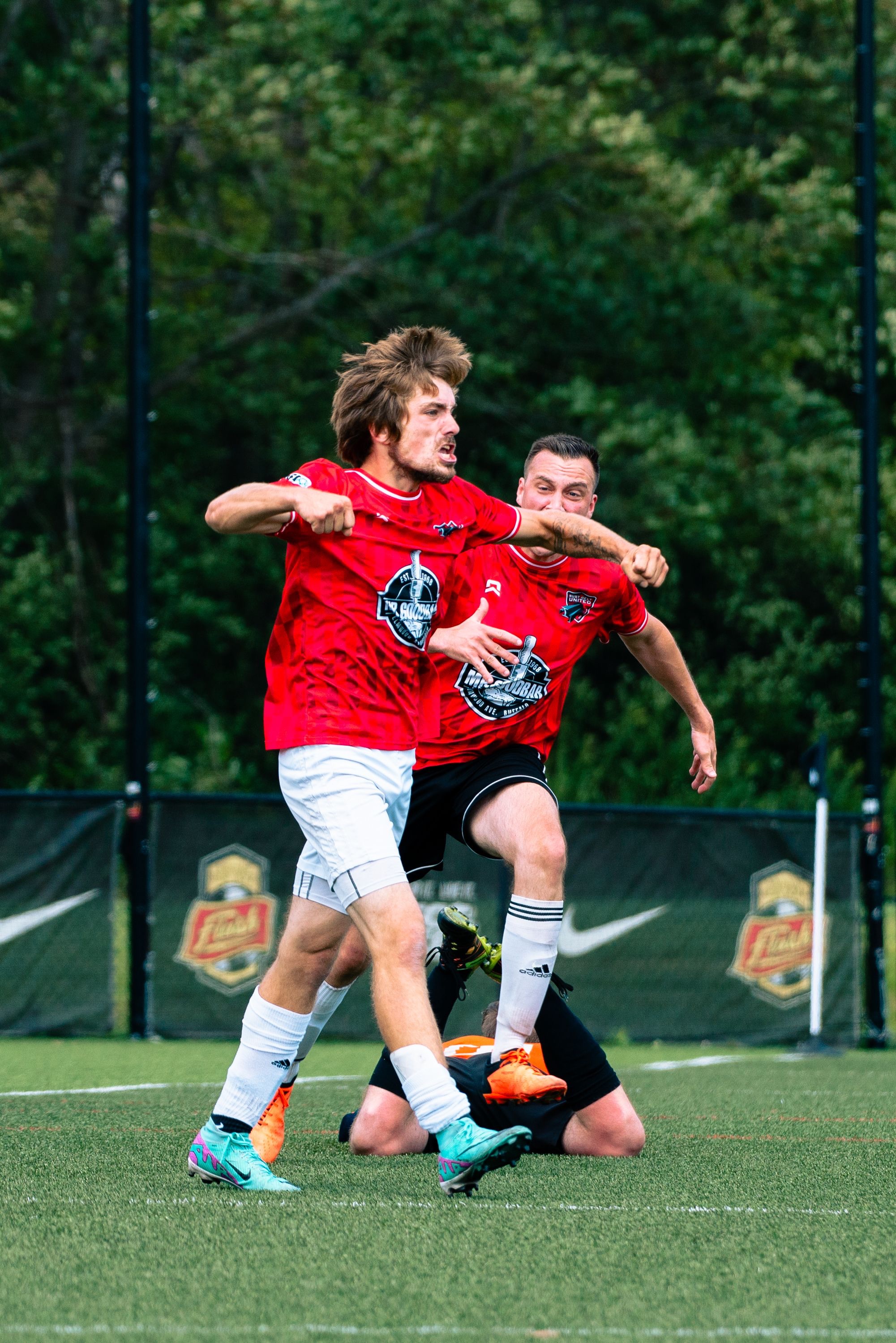 Rust Belt United players celebrating a goal